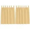 Image de Rideaux occultants modernes - vidaXL - 140x140 cm - Beige - Polyester - Occultation 80%-90% - Tissage triple - 2 pièces