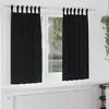Image de Rideaux Occultants Avec Anneaux 2 Pcs Noir 175 X 140 Cm Vidaxl