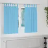 Image de Rideaux Occultants Avec Anneaux 2 Pcs Bleu Clair 140 X 140 Cm Vidaxl
