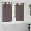 Image de Rideaux Occultants Avec Anneaux 2 Pcs Marron Foncé 140 X 140 Cm Vidaxl