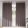 Image de Rideaux Occultants Avec Anneaux 2 Pcs Marron Foncé 225 X 140 Cm Vidaxl