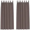 Image de Rideaux occultants modernes - vidaXL - Marron foncé - 225x140 cm - Occultation 80%-90% - Polyester