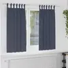 Image de Rideaux Occultants Avec Anneaux 2 Pcs Anthracite 175 X 140 Cm Vidaxl