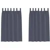 Image de Rideaux occultants modernes - vidaXL - Anthracite - 175x140 cm - Occultation 80%-90% - Polyester