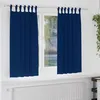 Image de vidaXL Rideaux occultants avec anneaux 2 pcs Bleu foncé 175 x 140 cm 4107584