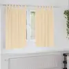 Image de Rideaux Occultants Avec Anneaux 2 Pcs Crème 140 X 140 Cm Vidaxl