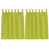 Image de Rideaux occultants modernes - vidaXL - 140x140 cm - Vert - Polyester - Occultation 80%-90% - Tissage triple - 2 pièces