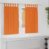 Image de Rideaux Occultants Avec Anneaux 2 Pcs Orange Vif 140 X 140 Cm Vidaxl