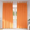 Image de vidaXL Rideaux occultants avec anneaux 2 pcs Orange vif 245 x 140 cm 4107621