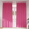 Image de Rideaux Occultants Avec Anneaux 2 Pcs Rose Vif 245 X 140 Cm Vidaxl