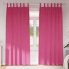 Image de vidaXL Rideaux occultants avec anneaux 2 pcs Rose vif 260 x 140 cm 4107627
