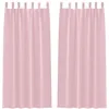 Image de Rideaux occultants - vidaXL - Rose bébé - Polyester - 260x140 cm - 2 pièces - Bloque la lumière - Facile à manipuler