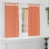 Image de Rideaux Occultants Avec Anneaux 2 Pcs Couleur Terre Cuite Vidaxl