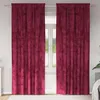 Image de vidaXL Rideaux en velours 2 pcs Rouge bordeaux 245 x 140 cm Velours 4107681