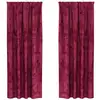 Image de Vidaxl rideaux en velours 2 pcs rouge bordeaux 245 x 140 cm velours