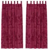 Image de Vidaxl rideaux en velours 2 pcs rouge bordeaux 260 x 140 cm velours