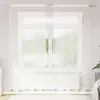 Image de Rideau En Dentelle Avec Des Rideaux Blanc 245x150cm Polyester Vidaxl