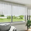 Image de Rideau en dentelle floral - vidaXL - 120x400 cm - Blanc - Polyester - Filtrant la lumière - Installation flexible