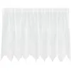 Image de Rideau en dentelle floral - vidaXL - Blanc - 100x200 cm - Polyester - Filtrant la lumière - Panneaux de confidentialité