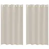 Image de Rideau en voile - vidaXL - Couleur sable - Polyester - 175x140 cm - 2 pièces - Filtrage doux de la lumière