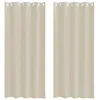 Image de Rideau en voile - vidaXL - Couleur sable - Polyester - 140x245 cm - 2 pièces - Filtrage doux de la lumière