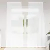 Image de Rideau En Voile 2 Pcs Blanc 260 X 140 Cm Polyester Vidaxl