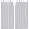 Image de Rideau en voile - vidaXL - Gris clair - 225x140 cm - Polyester - Lot de 2 - Montage extérieur