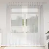 Image de Rideau En Voile 2 Pcs Gris Clair 245 X 140 Cm Polyester Vidaxl