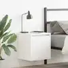 Image de Tables De Chevet Murales 2 Pcs Blanc 38x34x40 Cm Vidaxl