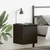 Image de Table De Chevet Murale Noir 38x34x40 Cm Vidaxl