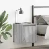 Image de Tables De Chevet Murales 2 Pcs Sonoma Gris 38x34x40 Cm Vidaxl