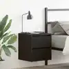 Image de Table De Chevet Murale Chêne Noir 38x34x40 Cm Vidaxl