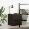 Image de Tables De Chevet Murales 2 Pcs Chêne Noir 38x34x40 Cm Vidaxl