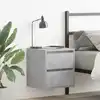Image de Table De Chevet Murale Gris Béton 38x34x40 Cm Vidaxl