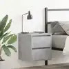 Image de Tables De Chevet Murales 2 Pcs Gris Béton 38x34x40 Cm Vidaxl