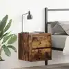 Image de Table De Chevet Murale Chêne Fumé 38x34x40 Cm Vidaxl