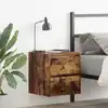 Image de Tables De Chevet Murales 2 Pcs Chêne Fumé 38x34x40 Cm Vidaxl