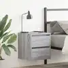 Image de Table De Chevet Murale Sonoma Gris 38x34x40 Cm Vidaxl