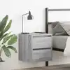 Image de Tables De Chevet Murales 2 Pcs Sonoma Gris 38x34x40 Cm Vidaxl