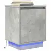 Image de Table De Chevet Avec Lumières Led Gris Béton 38x34x50 Cm Vidaxl