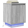 Image de VidaXL Table de chevet avec lumières LED sonoma gris 38x34x50 cm table dappoint armoire de lit table dappoint pour 861275