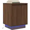 Image de Table De Chevet Avec Lumières Led Chêne Marron 38x34x50 Cm Vidaxl