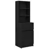 Image de Vidaxl table de chevet noir 39x35x125 cm bois d’ingénierie