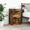 Image de Tables De Chevet Avec 3 Tiroirs 2 Pcs Chêne Fumé 39x35x65 Cm Vidaxl
