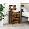 Image de Tables De Chevet Avec 2 Tiroirs 2 Pcs Chêne Fumé 38x34x80 Cm Vidaxl