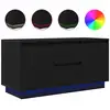 Image de Vidaxl meuble tv avec lumières led chêne noir 100x41x50 cm