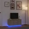 Image de Meuble Tv Avec Lumières Led Chêne Sonoma 100x41x50 Cm Vidaxl