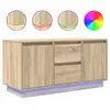 Image de Vidaxl meuble tv avec lumières led chêne sonoma 100x41x50 cm