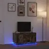 Image de Meuble Tv Avec Lumières Led Chêne Fumé 100x41x50 Cm Vidaxl