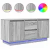 Image de Vidaxl meuble tv avec lumières led sonoma gris 100x41x50 cm